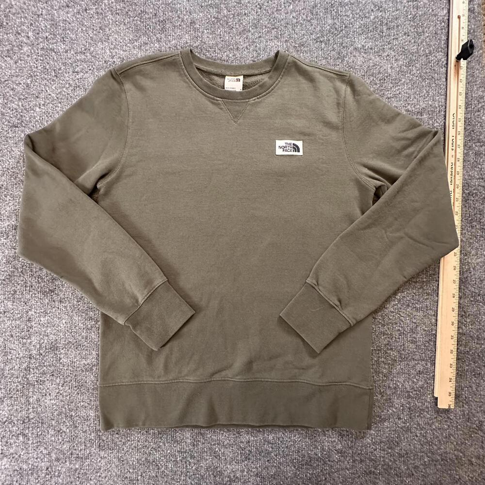 The North Face Heritage Patch Crew Men's Pullover Sweatshirt Green Size M #P-10